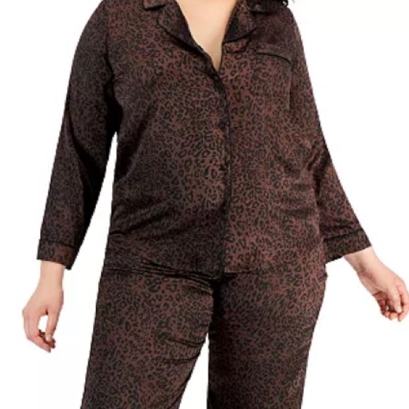 INC International Concepts Other - INC International Concepts Notch-Collar Pajama Set-color- ANIMAL-Size 3X